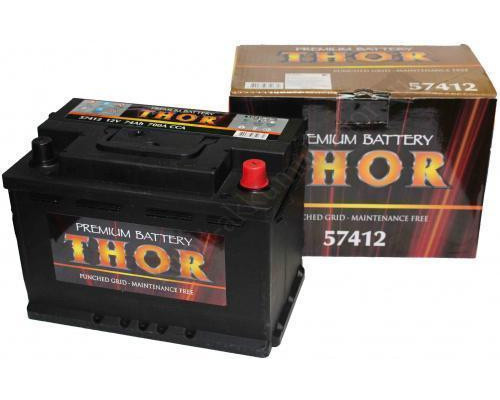 Автомобильный аккумулятор  Thor 74 Ач